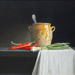 Romeinse Pot Olieverf op paneel 81 x 63 cm